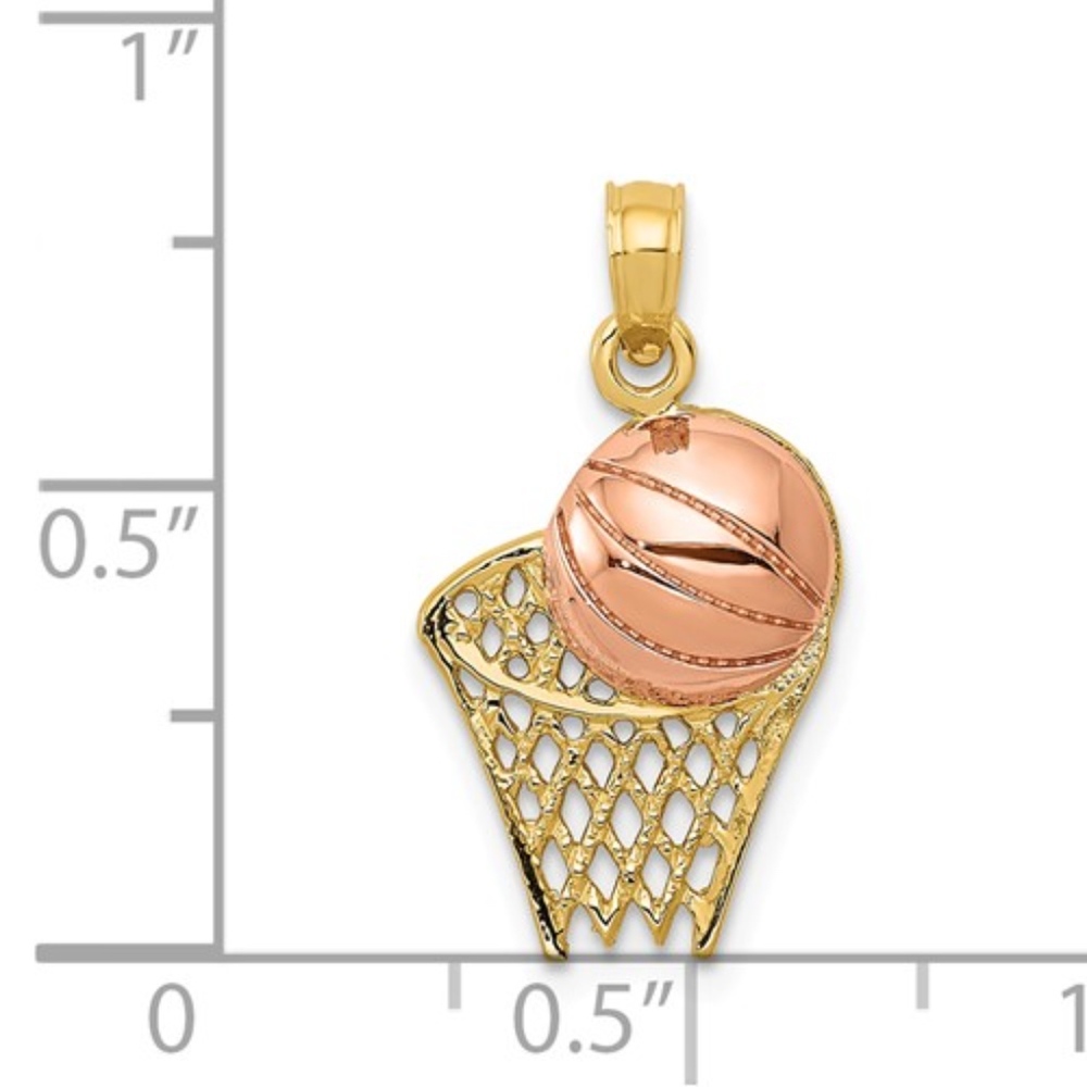 14k Basketball Pendant - Picture 4 of 4